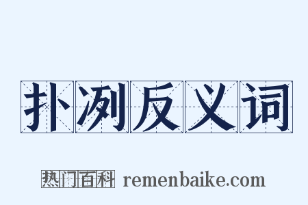 扑冽反义词是什么意思的图片